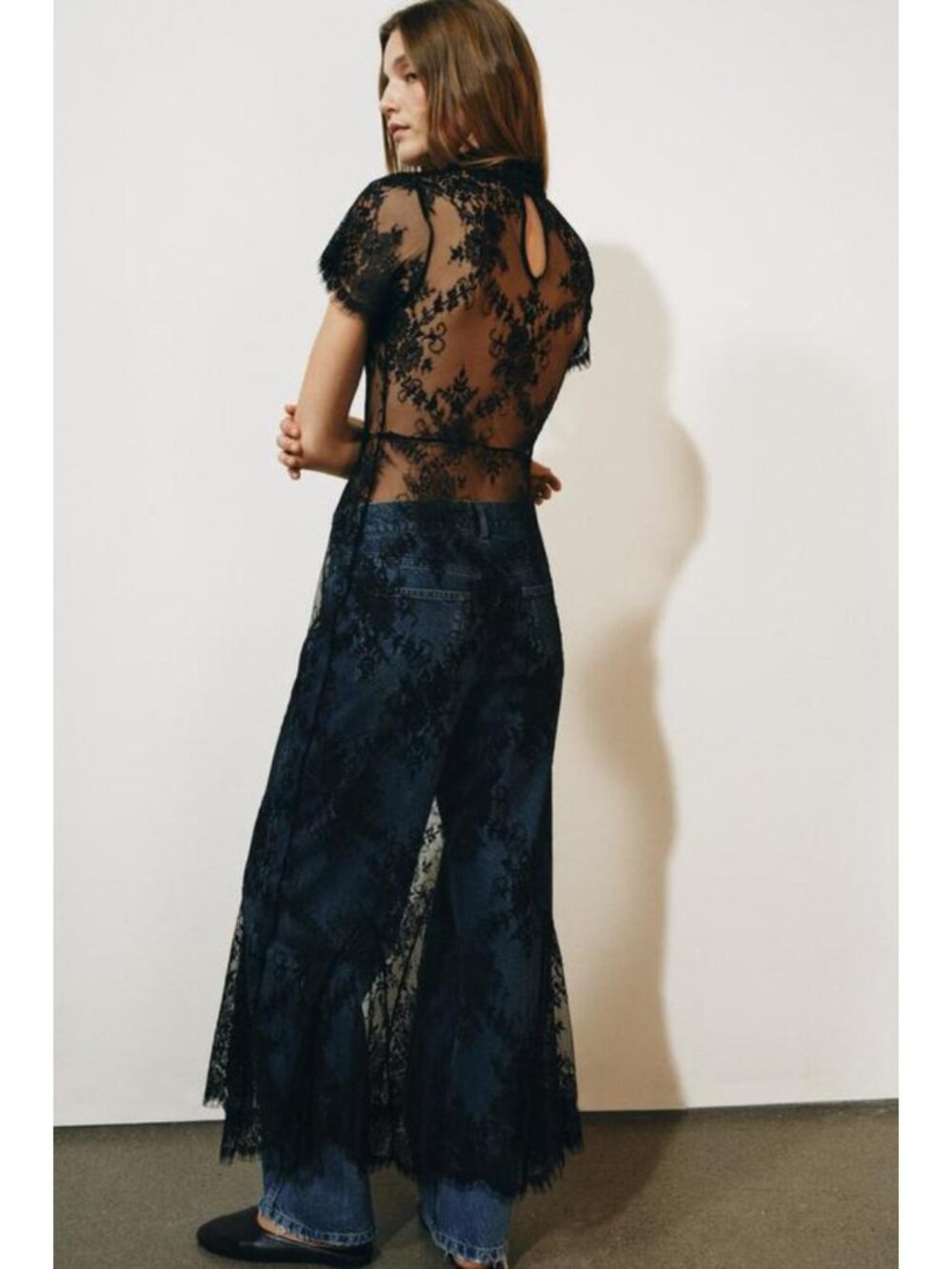 ZARA ZW COLLECTION LACE MAXI DRESS 1223/201/800